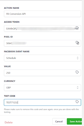 Facebook Conversion API GHL