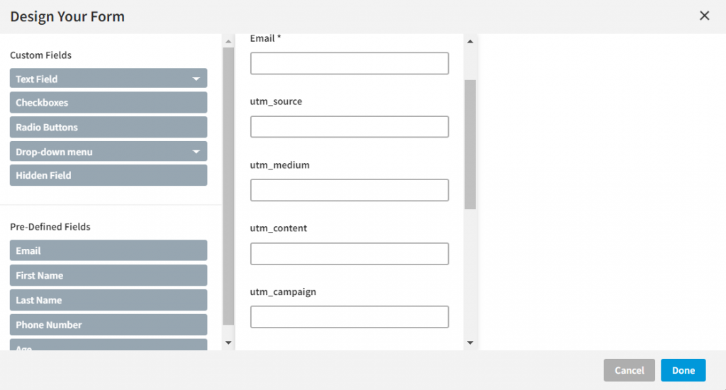 Facebook Conversion API - Unbounce hidden fields